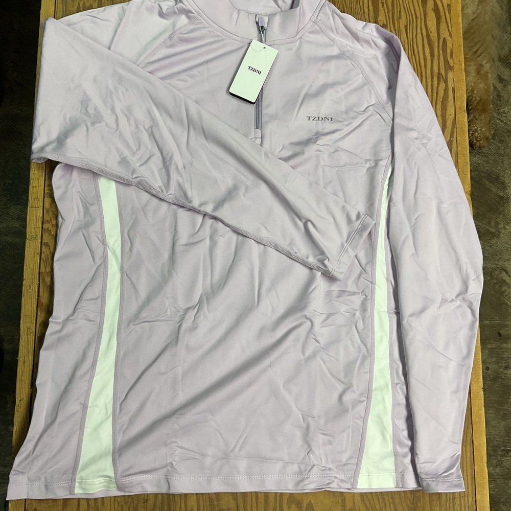 Lavender Long Sleeve 1/4 Zip Athletic Pullover